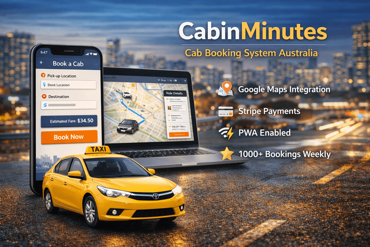 CabinMinutes – Cab Booking System (Australia) project image
